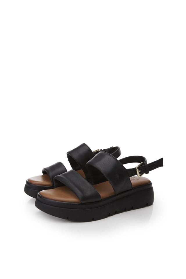 Moda In Pelle Moda In Pelle Women's 'Netty' Leather Flatforms in Black - 2