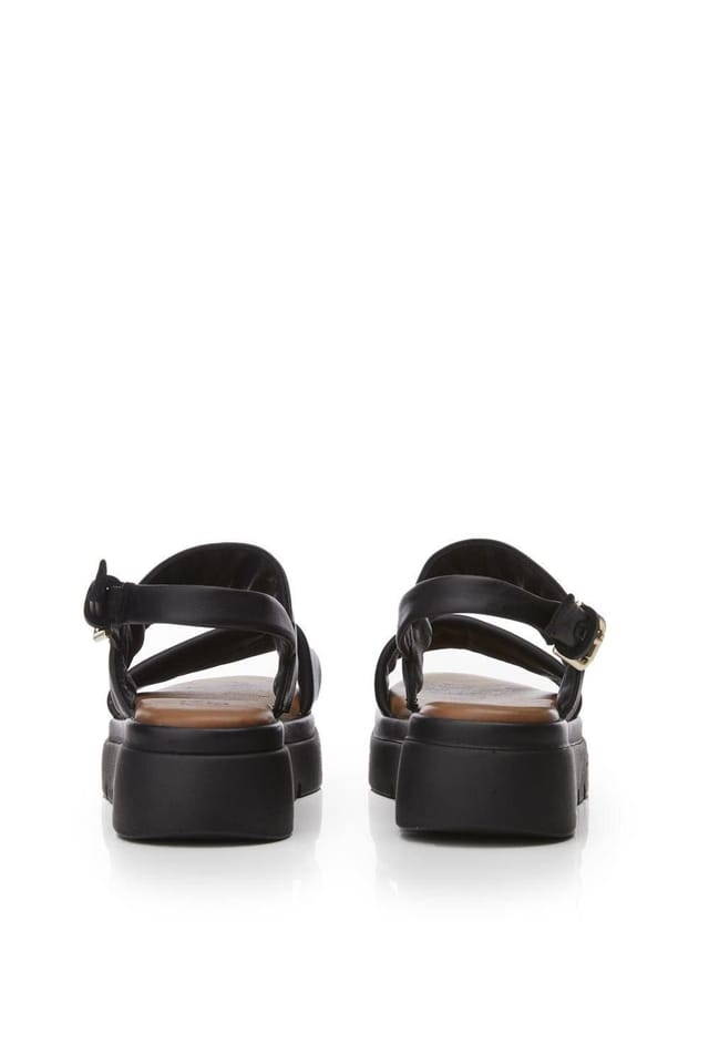 Moda In Pelle Moda In Pelle Women's 'Netty' Leather Flatforms in Black - 3