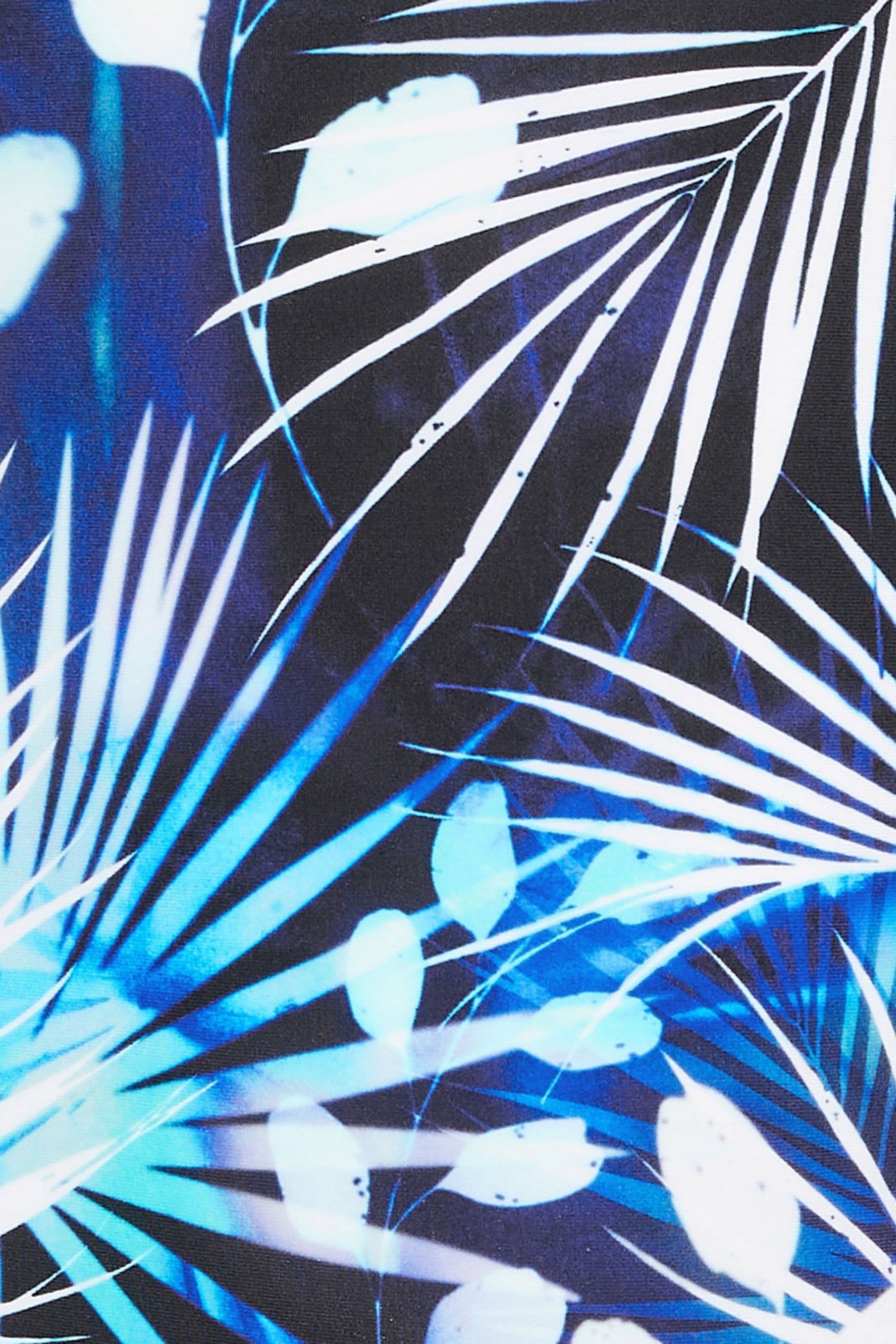 Star by Julien Macdonald Star by Julien Macdonald Women's Tropical Palm Tummy Control Swimsuit in Blue - 4