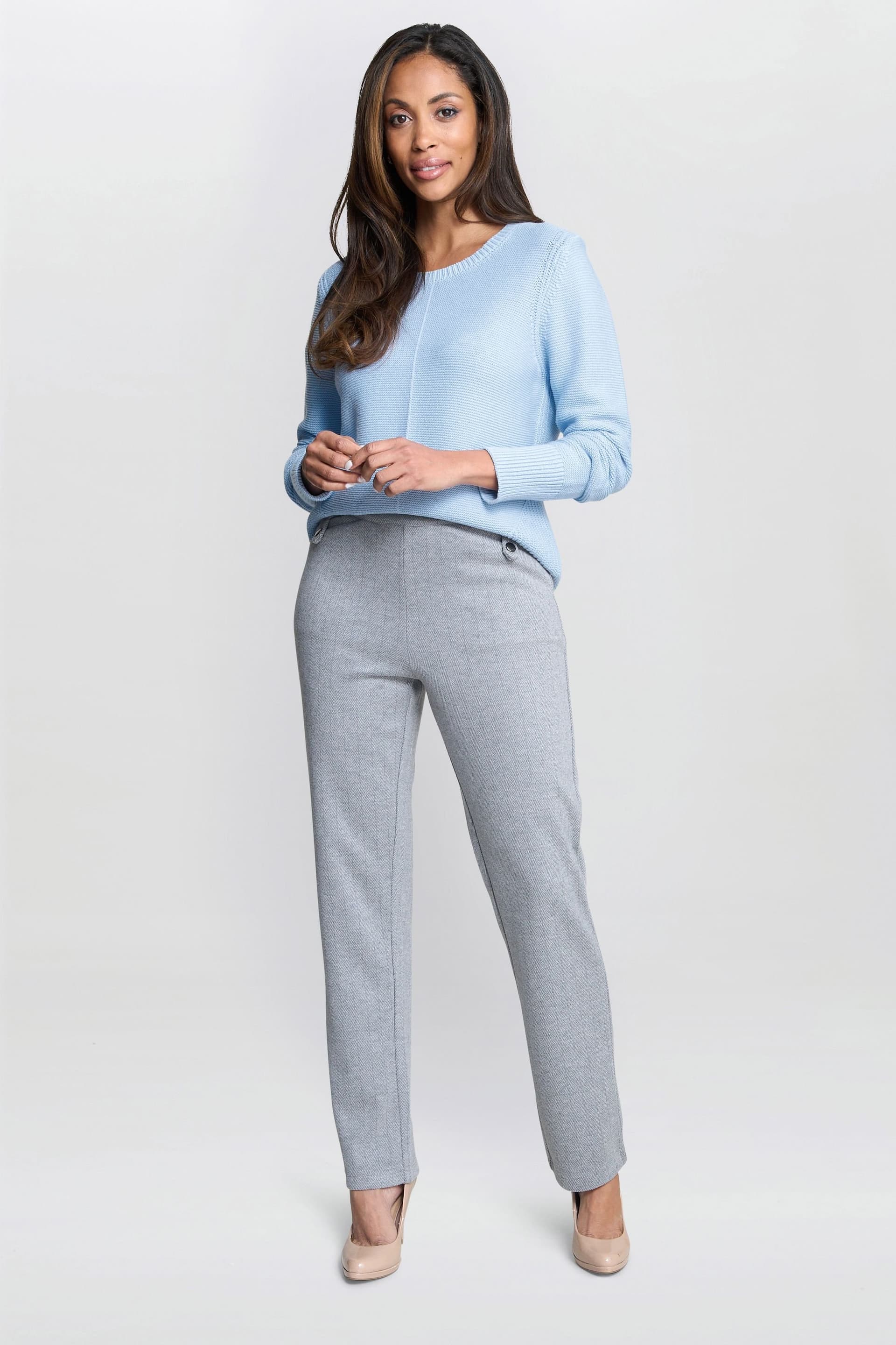 Gina Bacconi Gina Bacconi Grey Tailored Trousers for Women