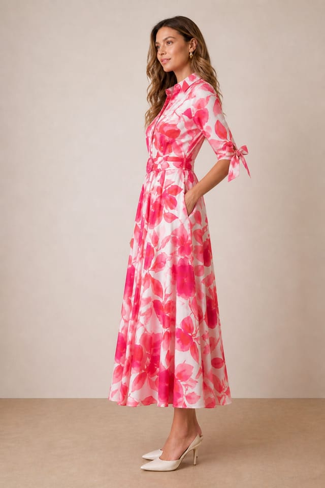 Style Cheat Style Cheat Women's Daphne Pink Flower Dress - 2