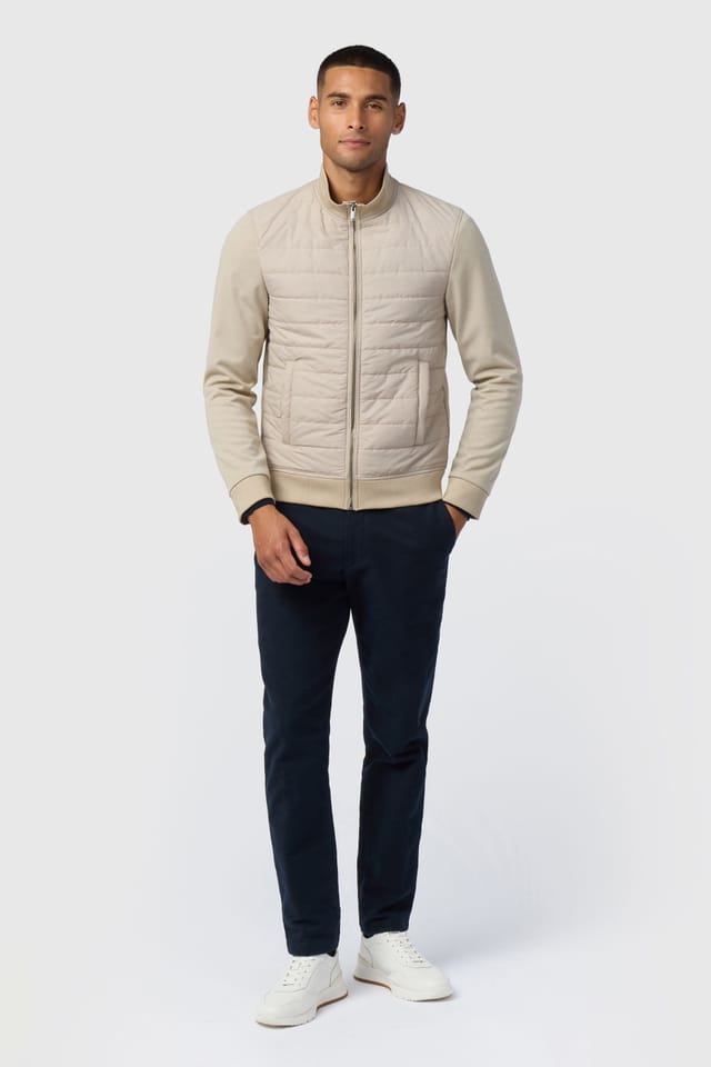 Melka Melka Men's Zip Through Jacket in Beige - 2