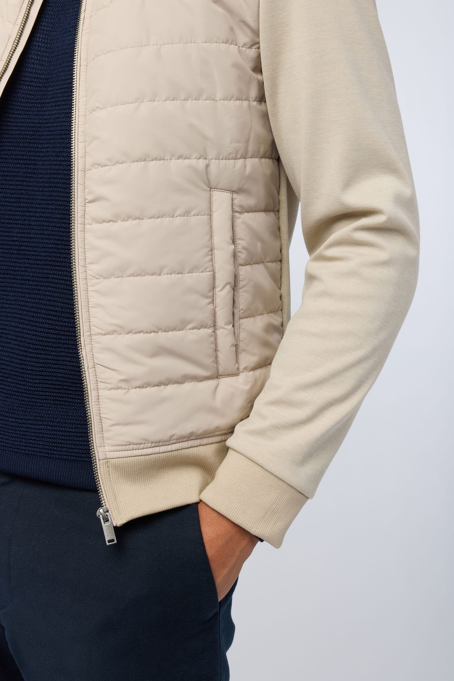Melka Melka Men's Zip Through Jacket in Beige - 4