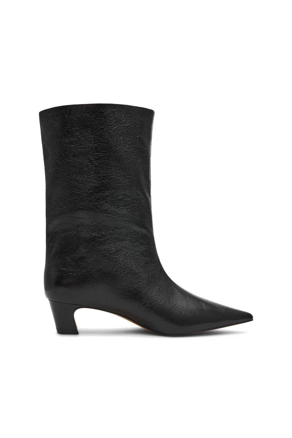 Steve Madden Steve Madden Black Synthetic Pointed Toe Ankle Boots