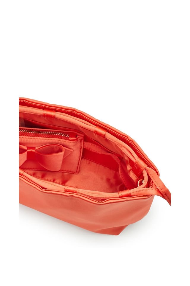 Moda In Pelle Moda In Pelle Women's 'Lotty Bag' Satin Shoulder Bag in Orange - 3