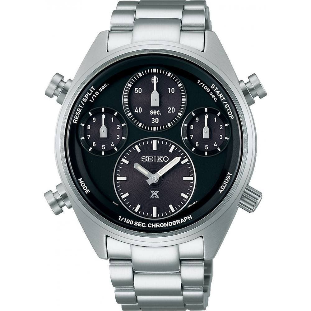Seiko Seiko Men's SFJ003P1 Prospex Speedtimer 42mm Quartz Watch in Silver