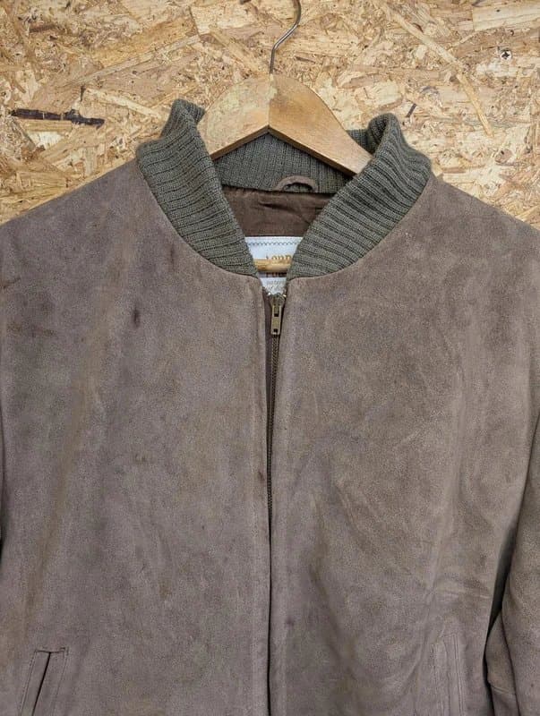 London Fog Vintage London Fog Bomber Jacket Medium 40 Men Suede Lined Brown USA Made 70s