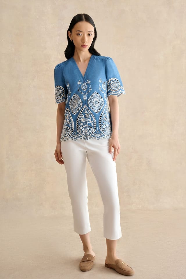 Hobbs London Hobbs London Women's Giselle Capri Pants in White - 3