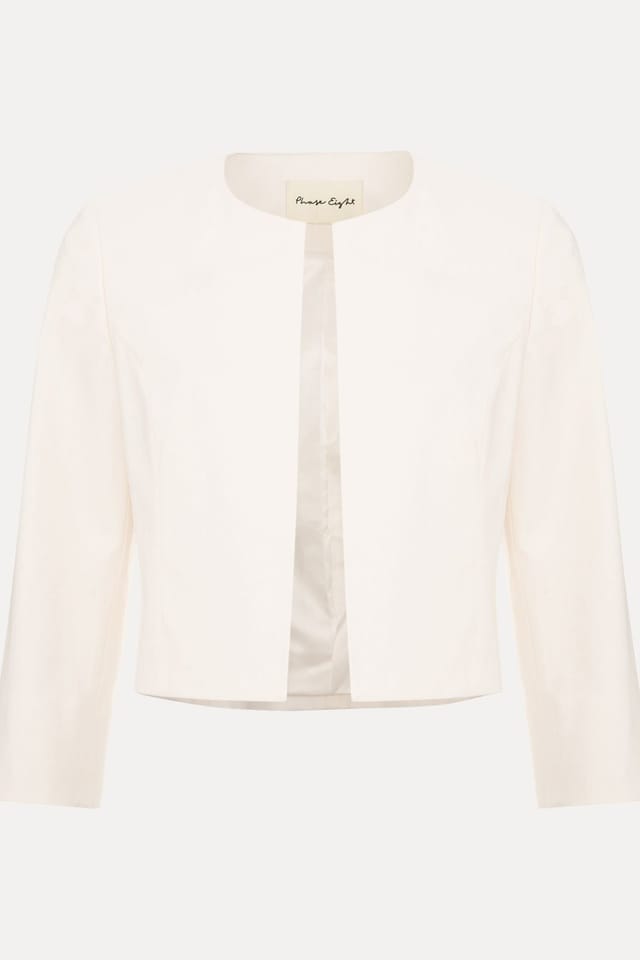 Phase Eight Phase Eight Women's Petite Elizabeth Cropped Blazer in Off-White - 2