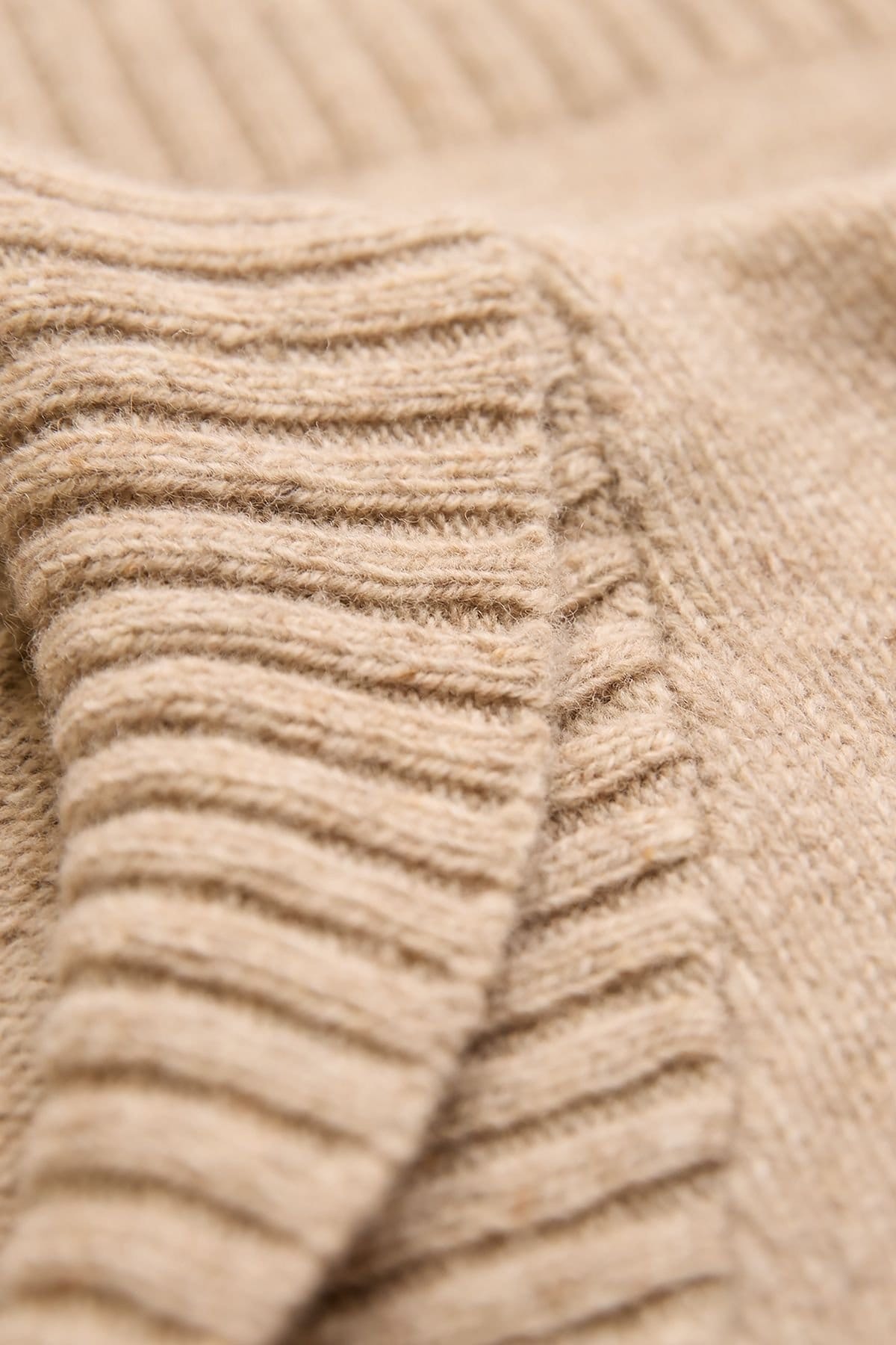 Celtic & Co Celtic & Co Women's Shawl Collar Slouch Sweater in Light Beige - 4