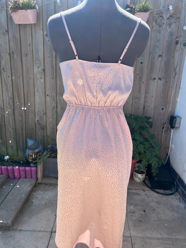 New Look Light pink satin sleeveless occasion dress