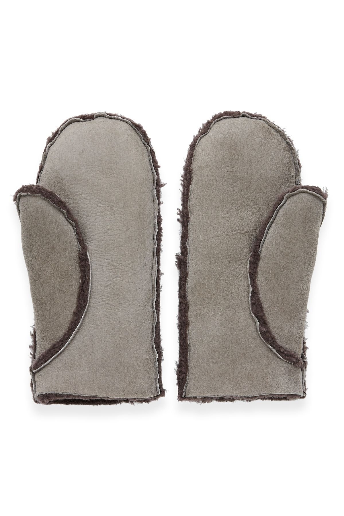 Celtic & Co Celtic & Co Women's British Sheepskin Mitts in Grey - 3