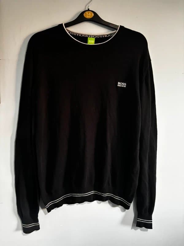Hugo Boss Hugo Boss Green Label Black Fine Knit Jumper – Size L