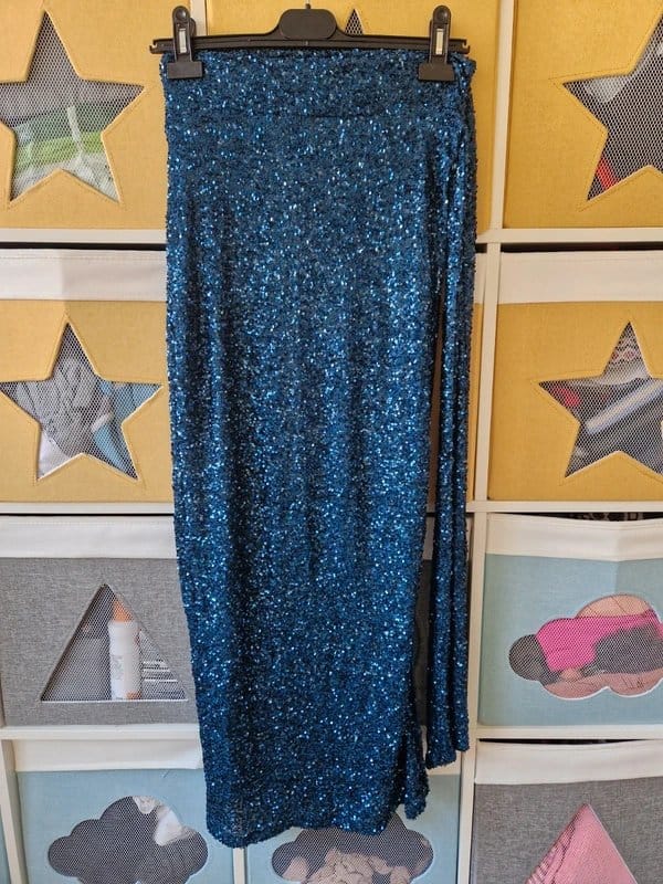 Never Fully Dressed Never fully dressed women's Teal Sequin Jaspre Skirt size 10 - 1