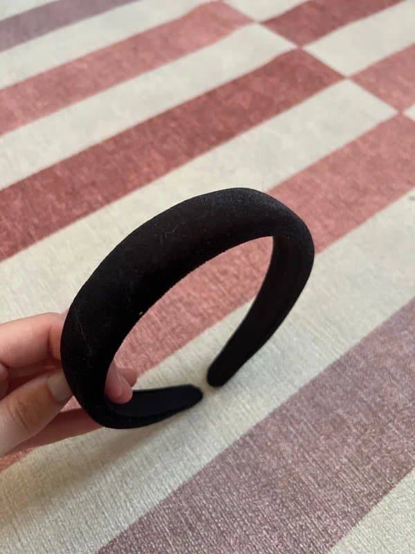 New Look Black velvet headband