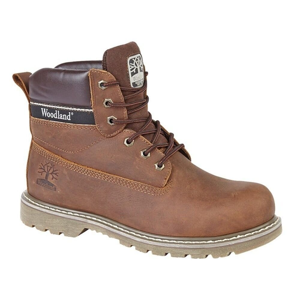 Woodland Woodland Men's Crazy Horse Leather Utility Boots in Brown - 1