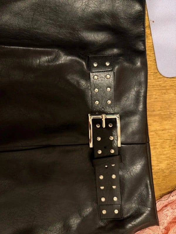 Bershka Black Leather Skort