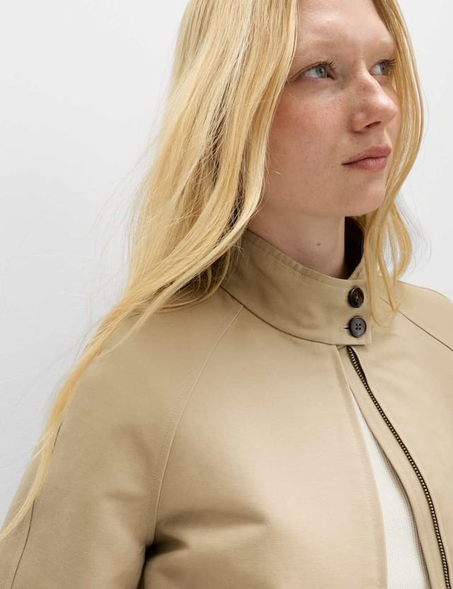 Marks & Spencer M&S Pure Cotton Cropped Utility Jacket Neutral - 3
