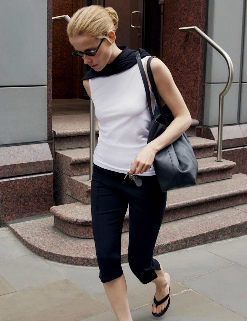 Marks & Spencer M&S Cotton Rich Slash Neck Slim Fit Vest Soft White