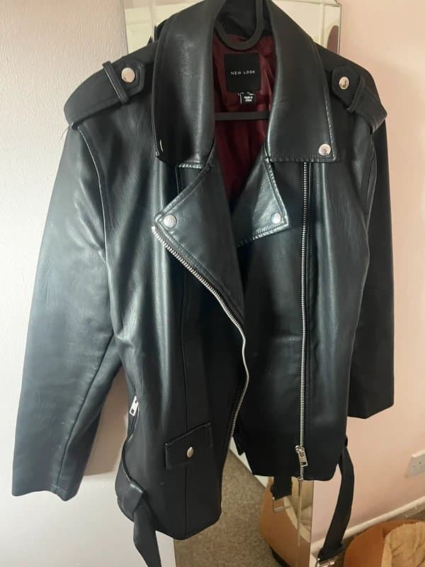New Look Newlook faux leather jacket with belt