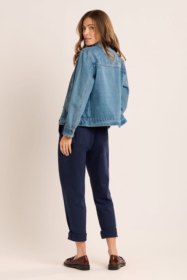 Brakeburn Brakeburn Women's BLAKE TURN UP TROUSERS in Navy - 2