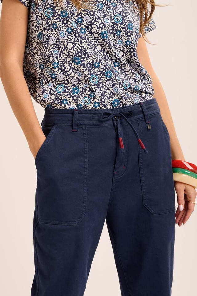 Brakeburn Brakeburn Women's BLAKE TURN UP TROUSERS in Navy - 3