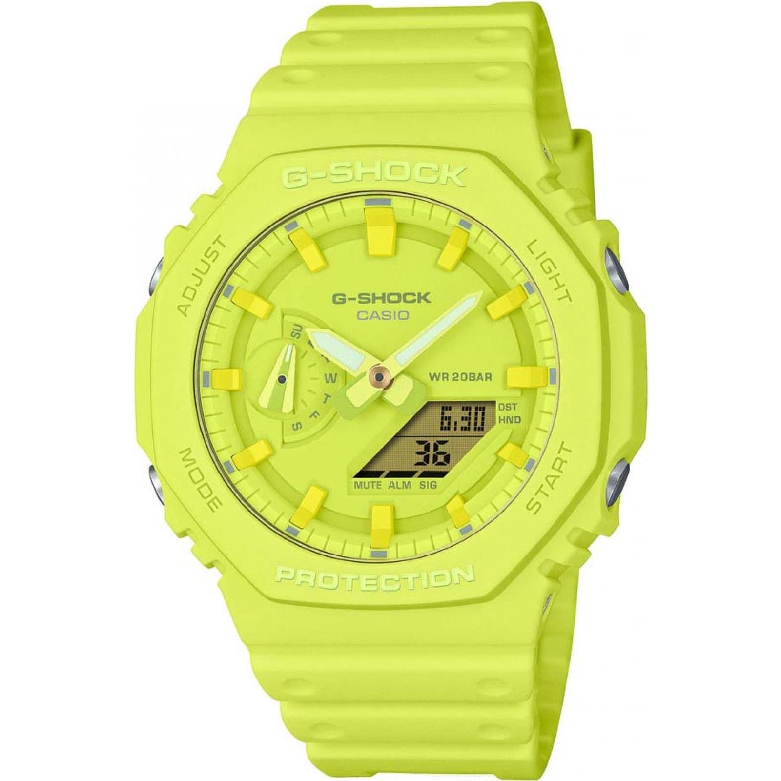 Casio Casio Men's GA-2100-9A9ER G-Shock 45mm Quartz Watch in Yellow