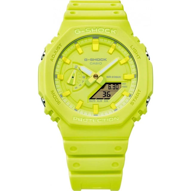 Casio Casio Men's GA-2100-9A9ER G-Shock 45mm Quartz Watch in Yellow - 2