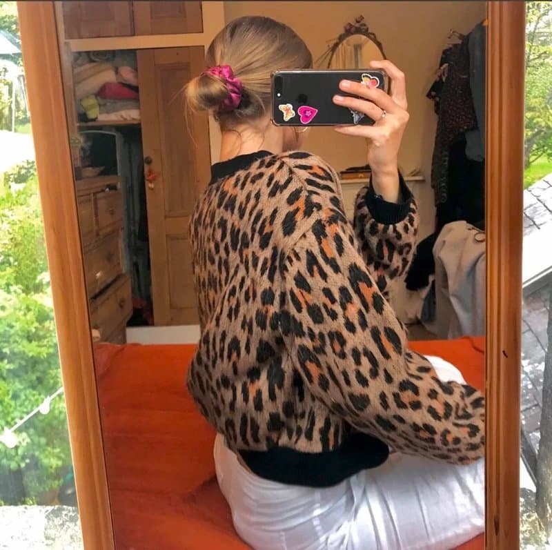 Bershka Bershka cropped leopard print cardigan