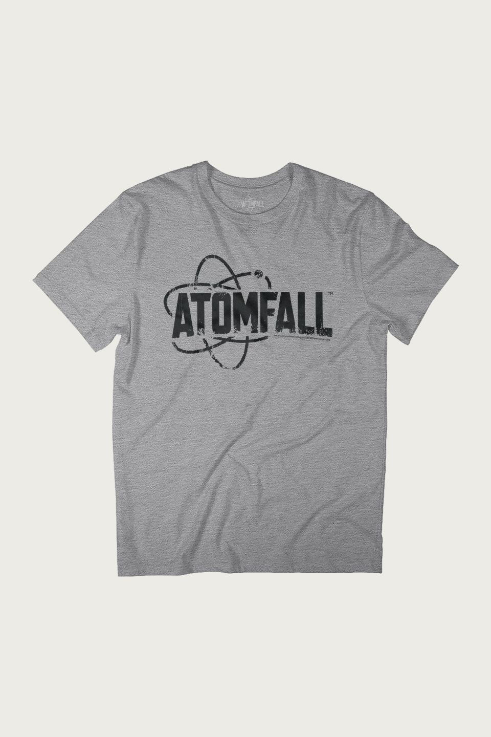 Atomfall Atomfall Men's Classic Black Text Logo T-Shirt in Mid Grey - 2