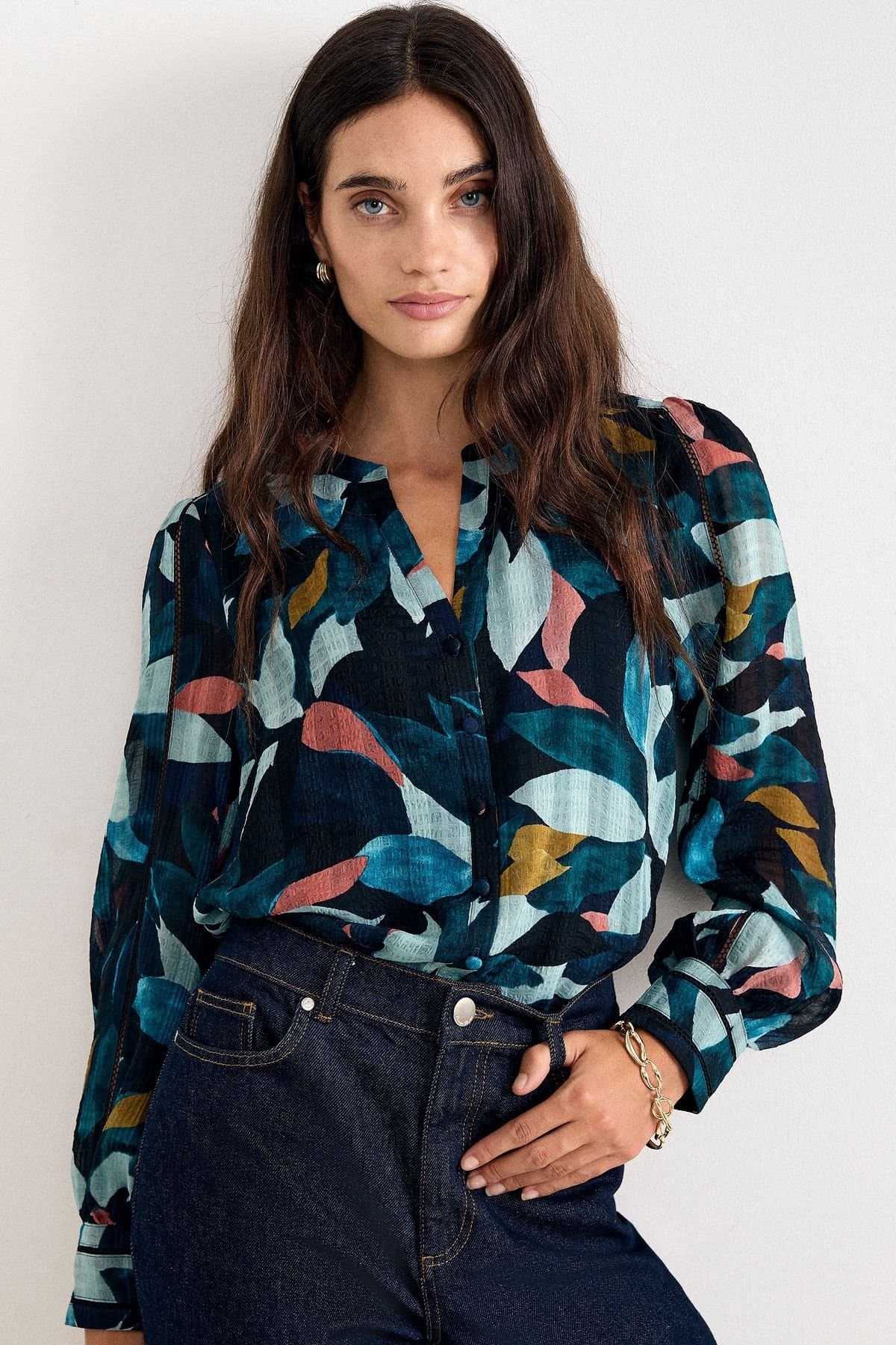 Phase Eight Phase Eight Women's Lyla Petal Blouse in Teal