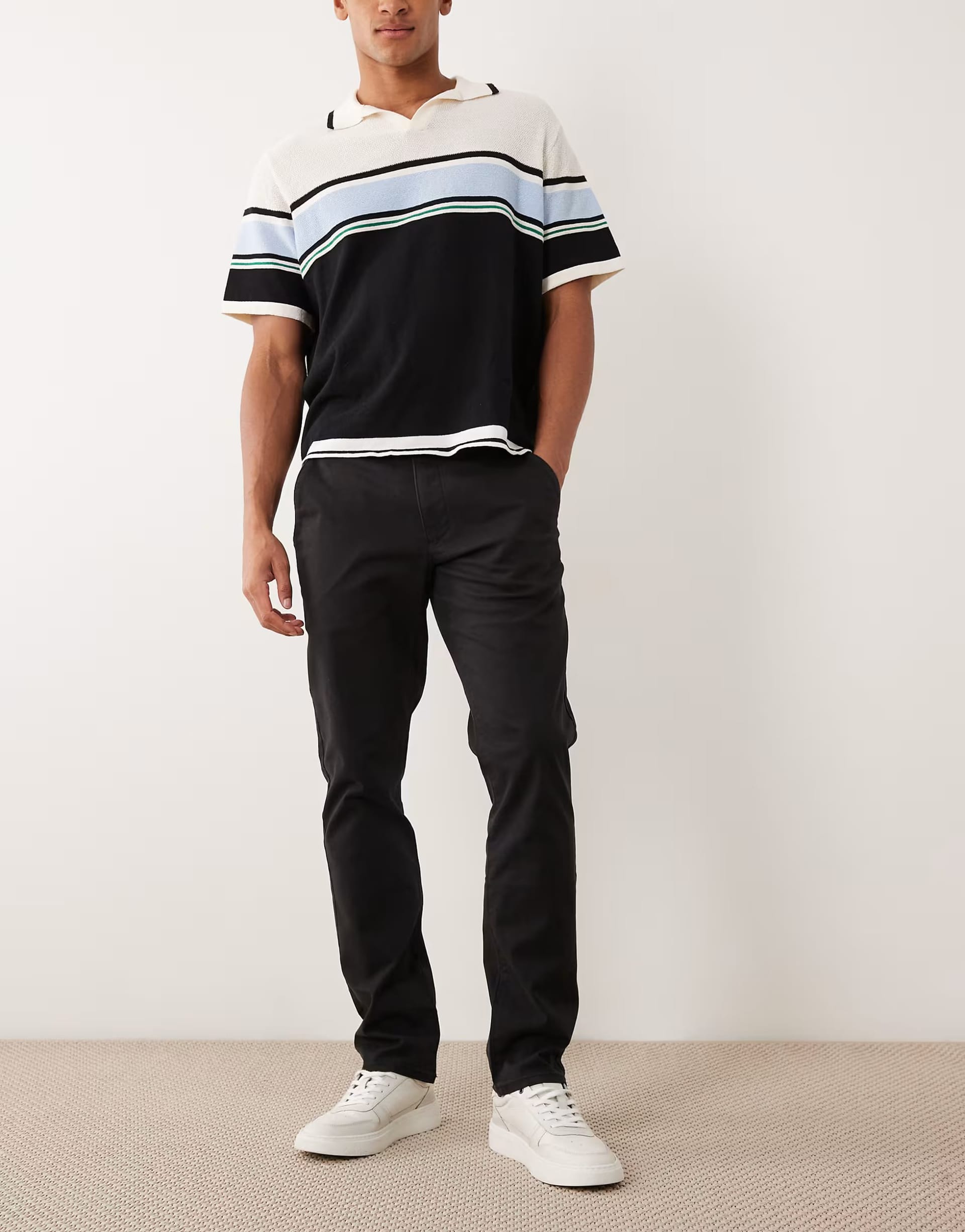 ASOS Black Twill Chino Trousers