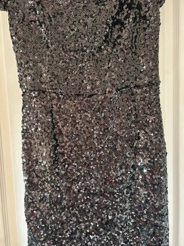 French Connection French Connection Black Sequin Midi Dress – Size UK 8 – Party & Occasion