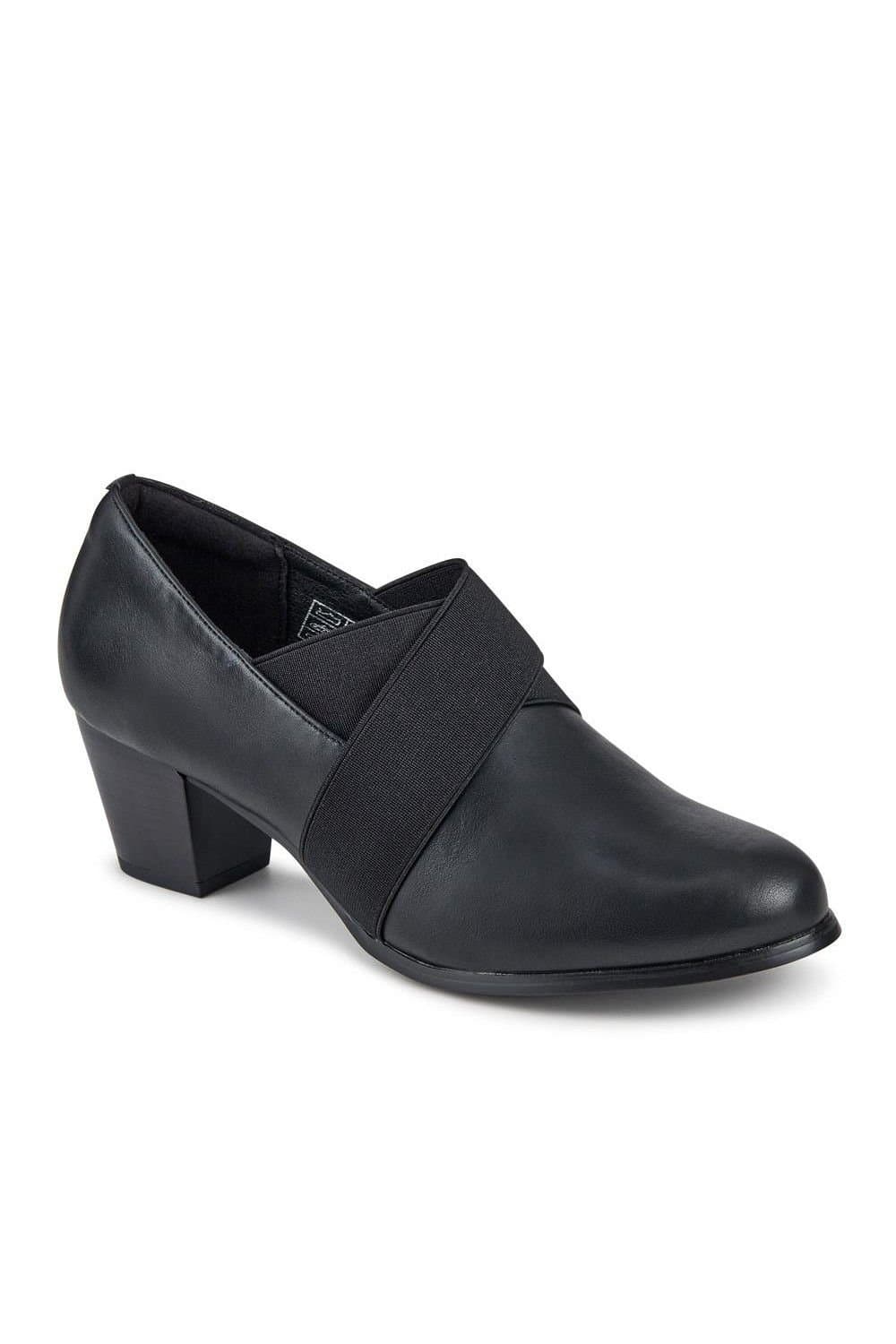 Pavers Pavers Women's Smart Elasticated Block Heel Shoes in Black