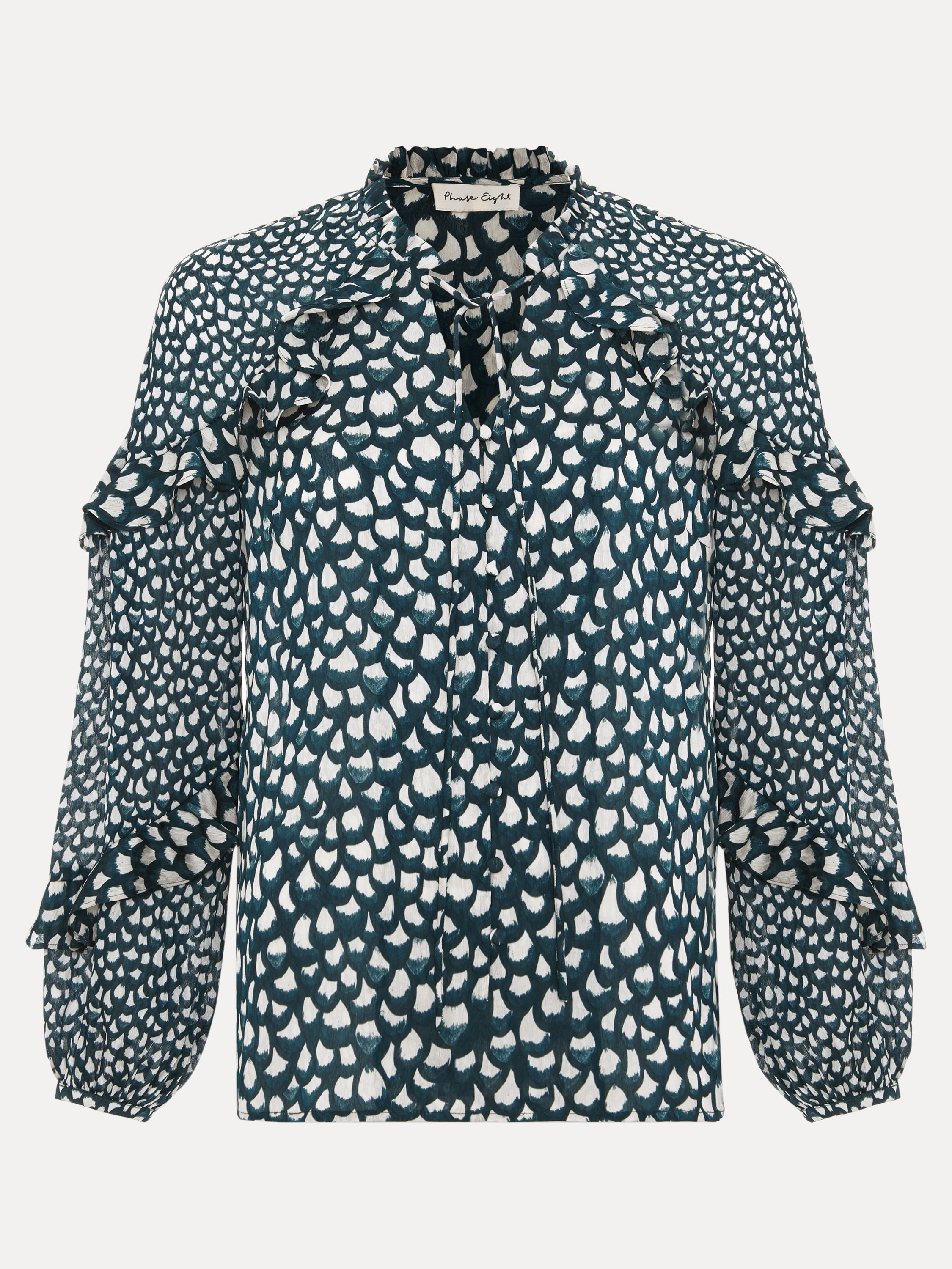 Phase Eight Phase Eight Women's Manon Frill Blouse in Teal - 2