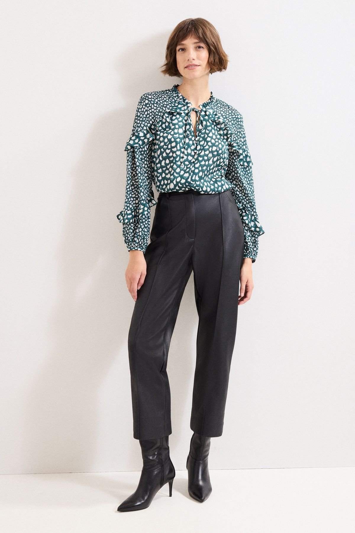 Phase Eight Phase Eight Women's Manon Frill Blouse in Teal - 3