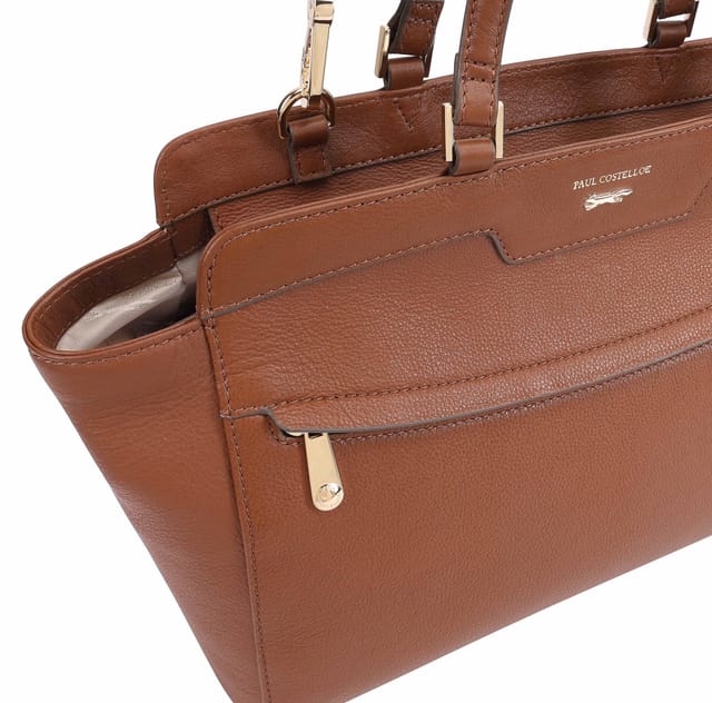 Paul Costelloe Paul Costelloe Women's Calla Leather Multi Way Bag in Brown - 3