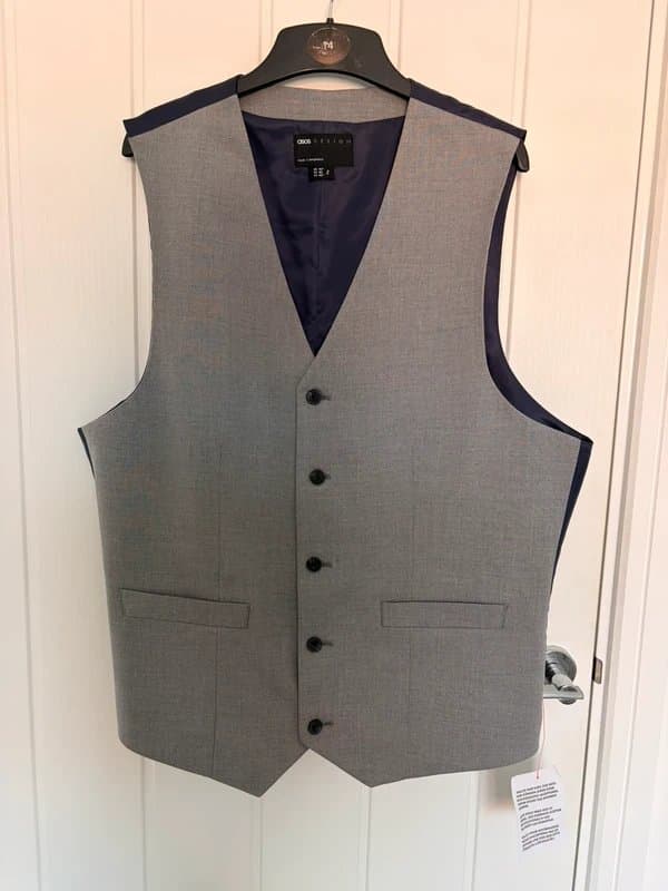 ASOS Design ASOS Waistcoat Grey