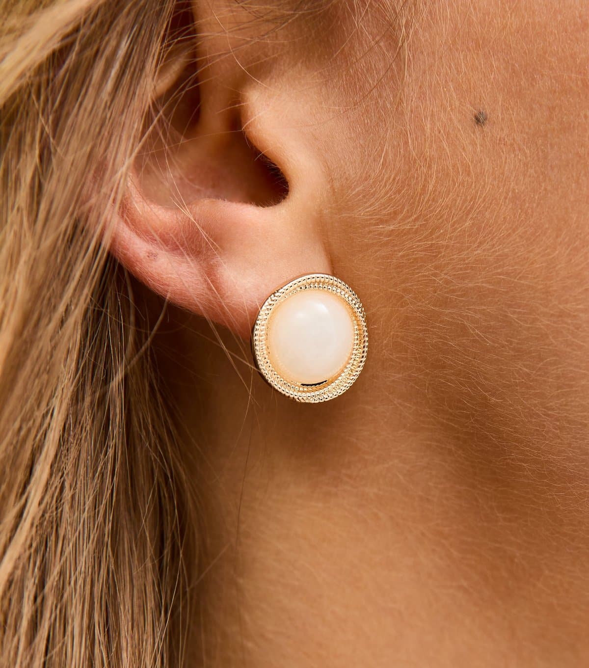 New Look Gold Tone Resin Stud Earrings New Look