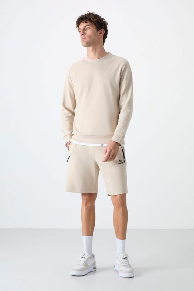 Tommy Life Tommy Life Men's Jersey Shorts in Stone - 3