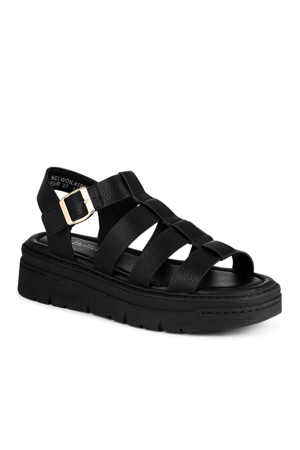 Bellissimo Bellissimo Women's Chunky Buckle-Fasten Sandals in Black - 3