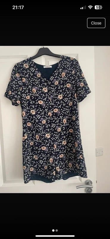Glamorous Navy Floral Playsuit