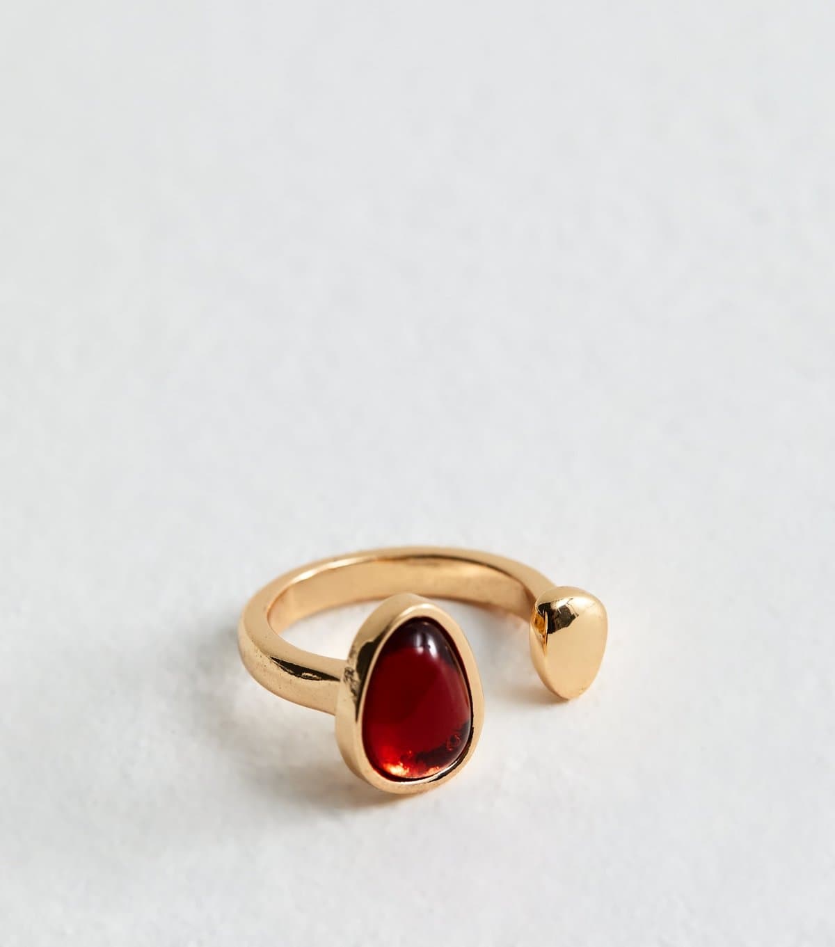 New Look Gold Tone Oval Drop Enamel Wrap Ring New Look