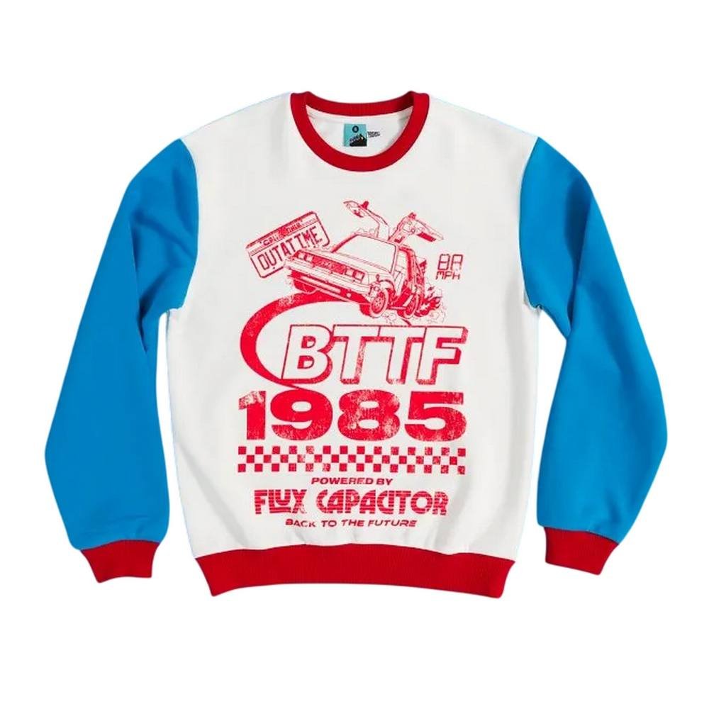 Back To The Future Back To The Future Men's Retro Colour Block Sweatshirt - 1