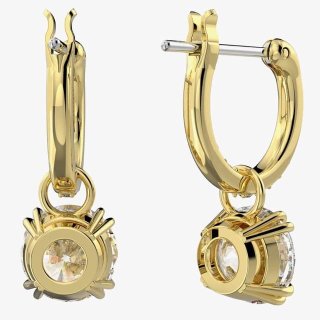 Swarovski Swarovski Women's Constella Gold Plated Hoop Dropper Earrings 5638802 - 3