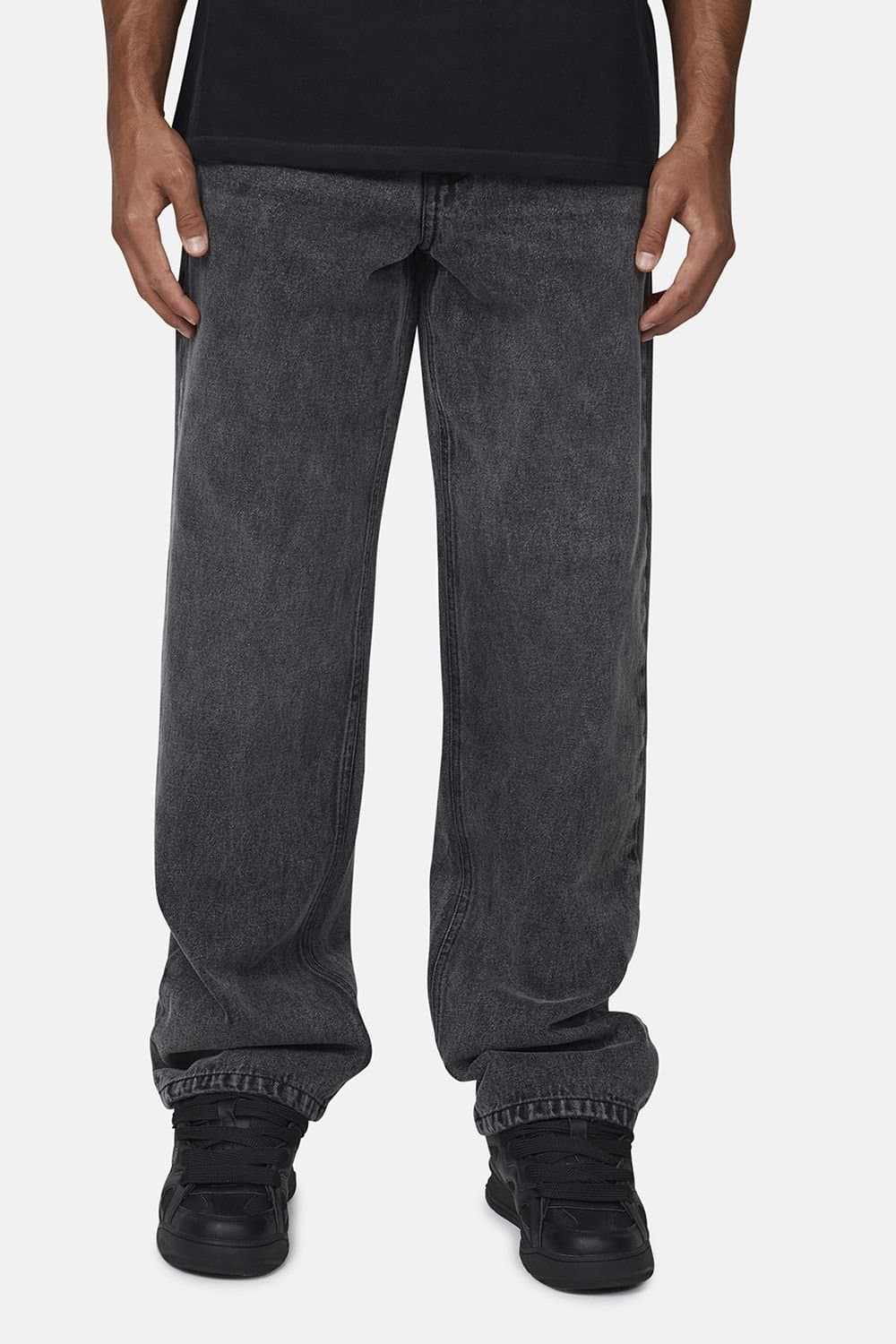 GOOD FOR NOTHING Good For Nothing Men's Baggy Vintage Wash Denim Jeans in Grey