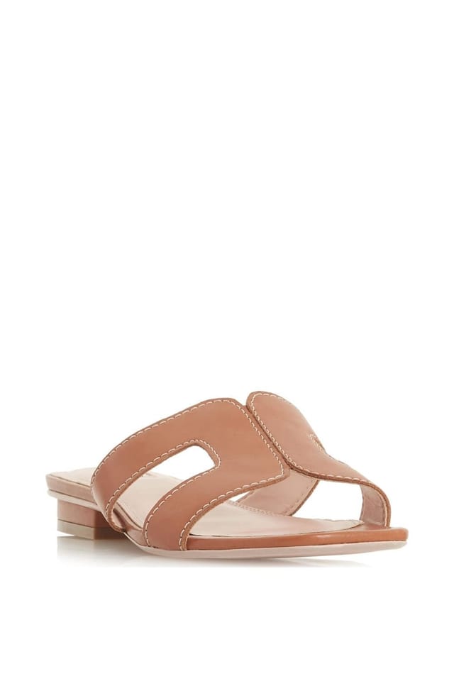 Dune London Dune London Women's 'Loupe' Leather Sliders in Brown - 2