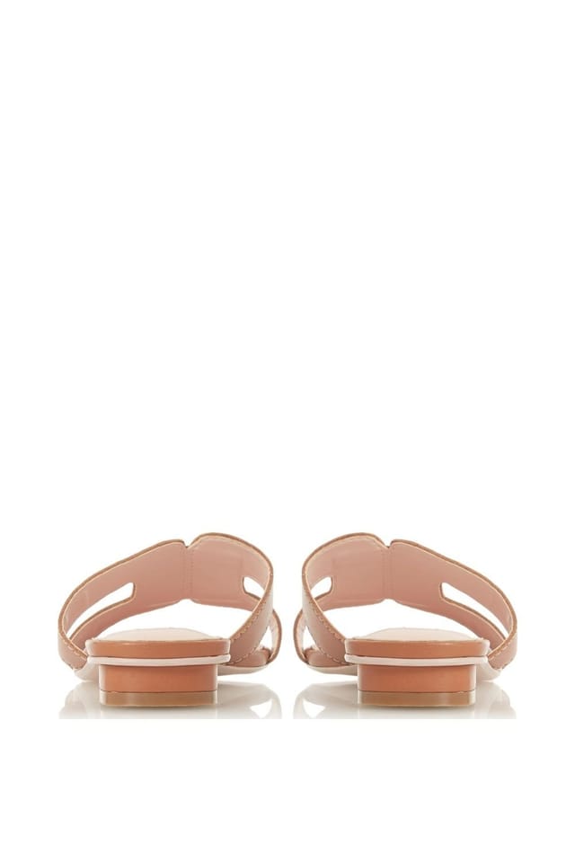 Dune London Dune London Women's 'Loupe' Leather Sliders in Brown - 3