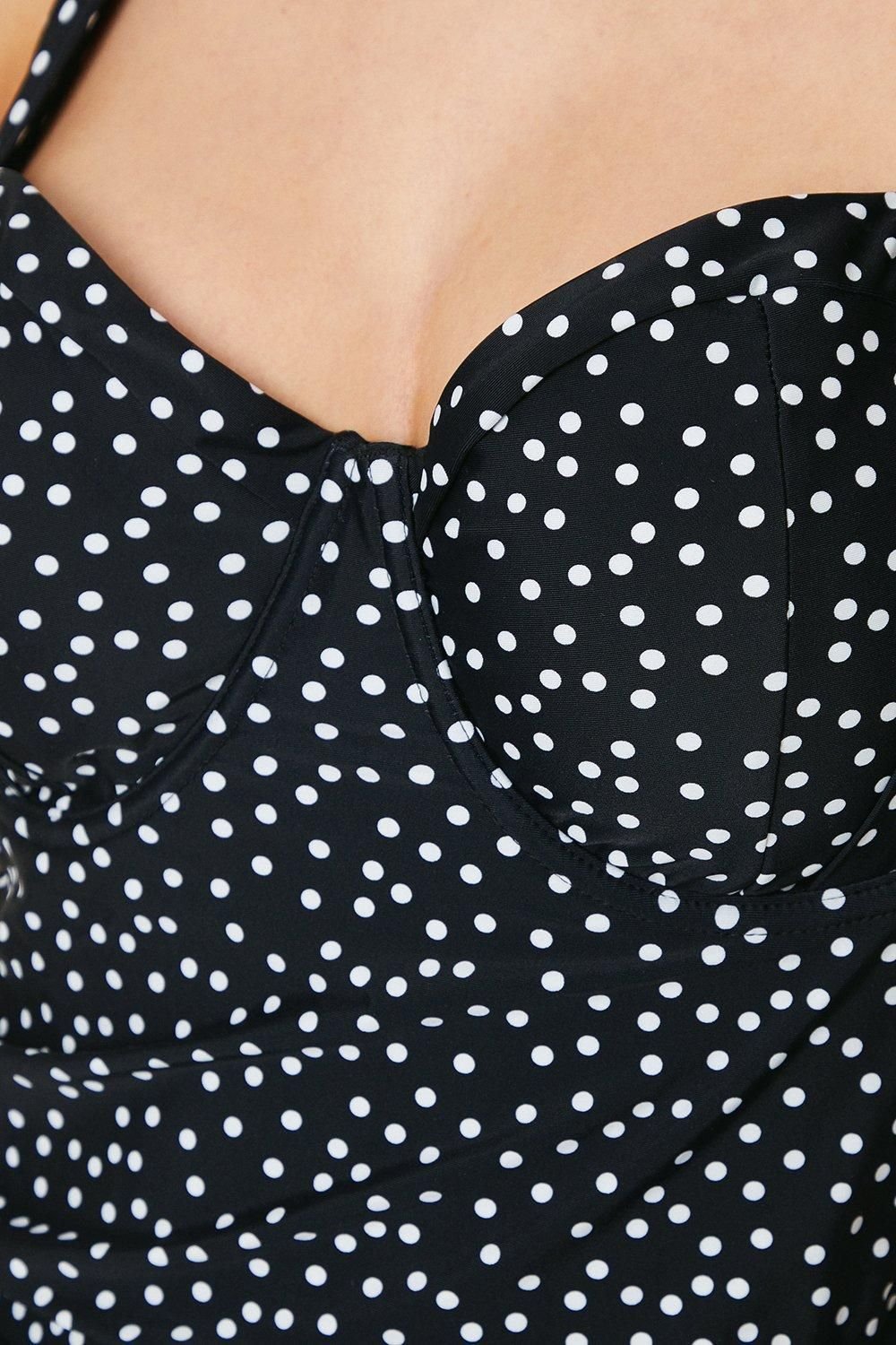 Gorgeous Gorgeous Women's DD+ Spot Skirted Swimsuit in Mono - 4