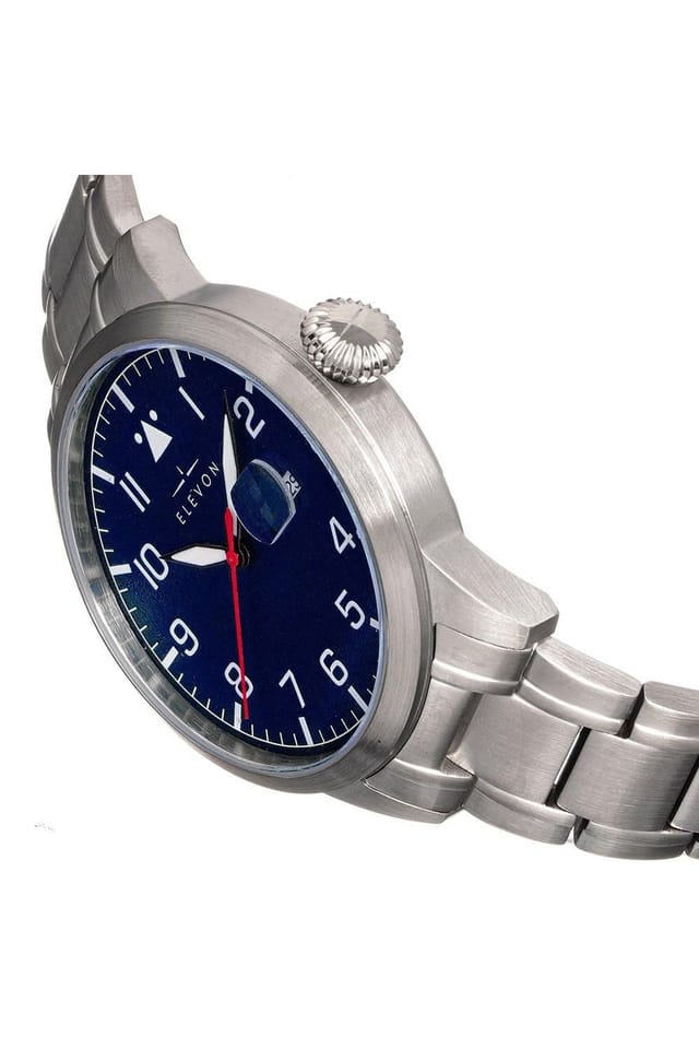 Elevon Elevon Men's Stealth Bracelet Watch with Date in Blue - 3